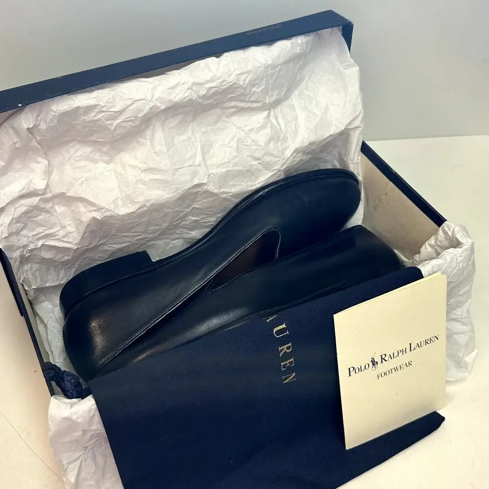 EUC Ralph Lauren Purple Label Formal Slippers Opera Pumps Made in Italy 10 D - Picture 1 of 12